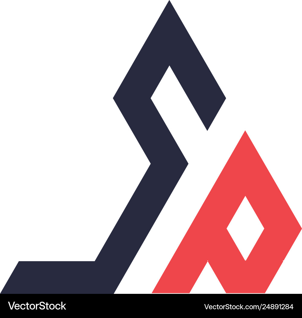 Initial letter triangle logo Royalty Free Vector Image