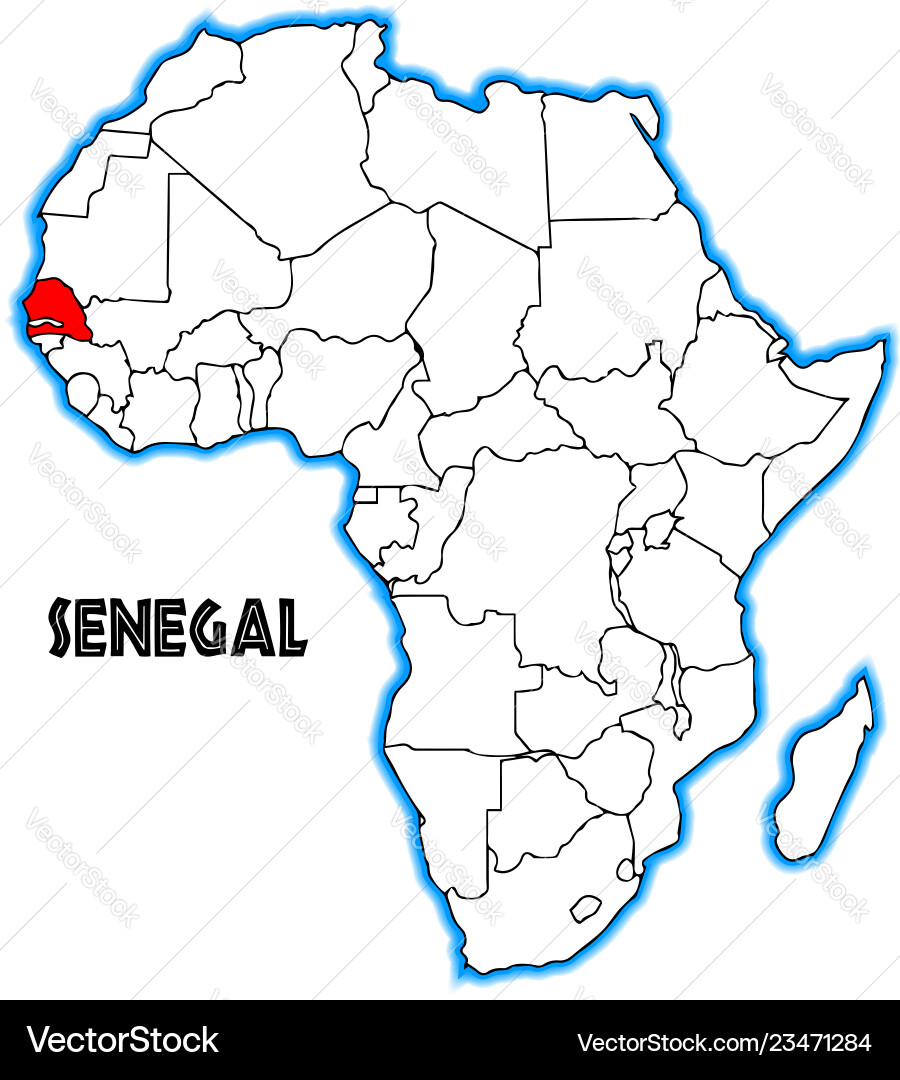 Senegal Royalty Free Vector Image Vectorstock