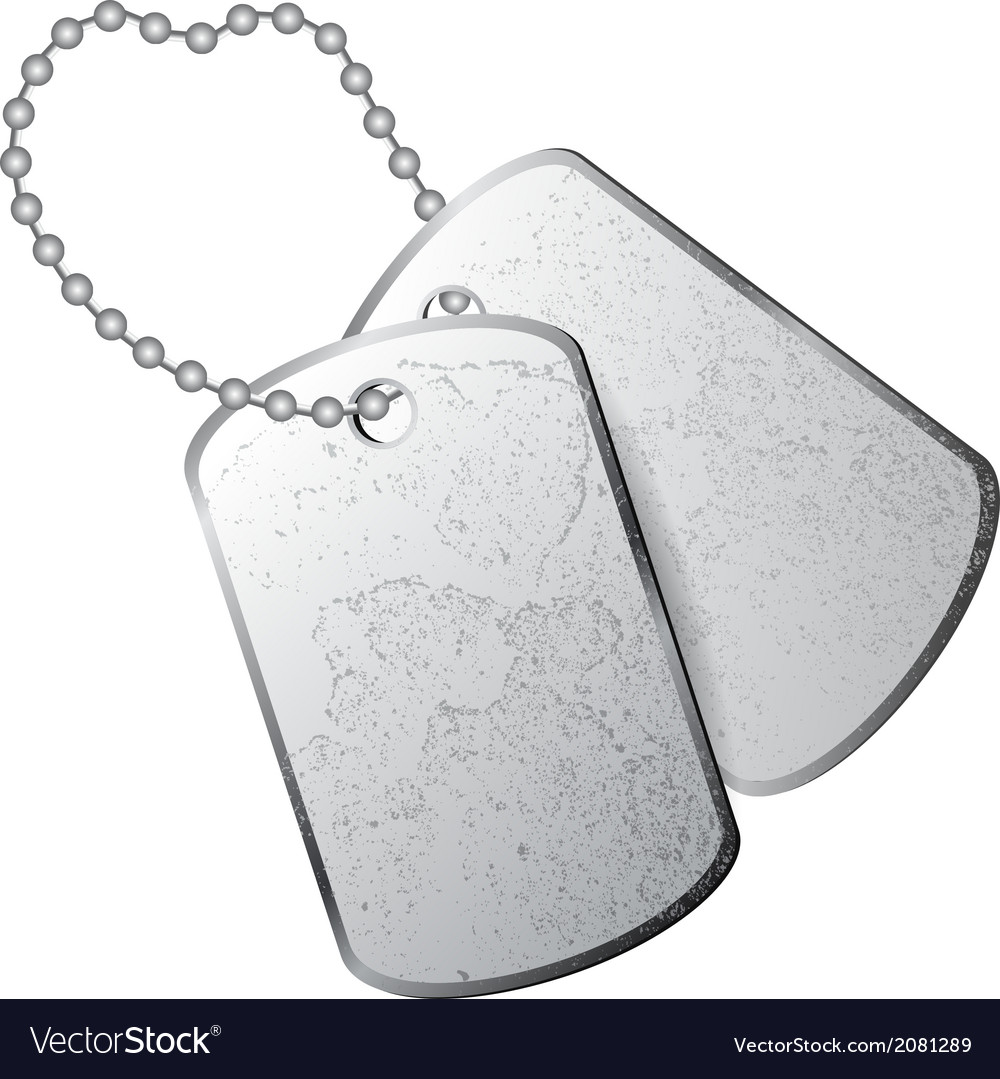 Metallic Silver Badge Military With Chain Template Dog Tag On Lace Detailed  Element For Army Metal Token Engraved Pendant For Identification Blood Type  Vector Illustration Stock Illustration - Download Image Now - iStock