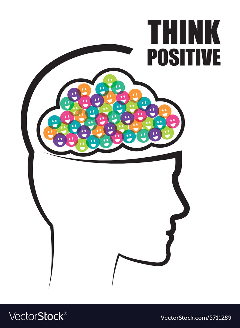 Think positive design Royalty Free Vector Image