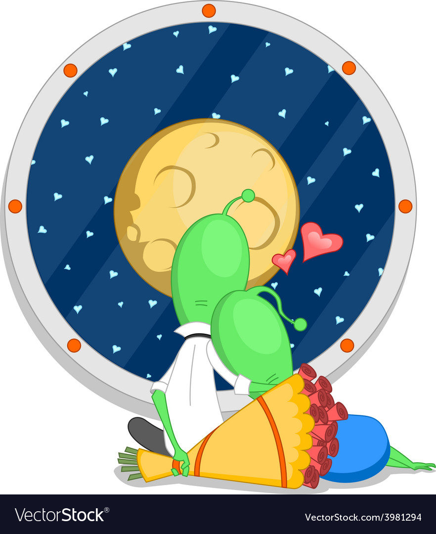 Alien romance Royalty Free Vector Image - VectorStock