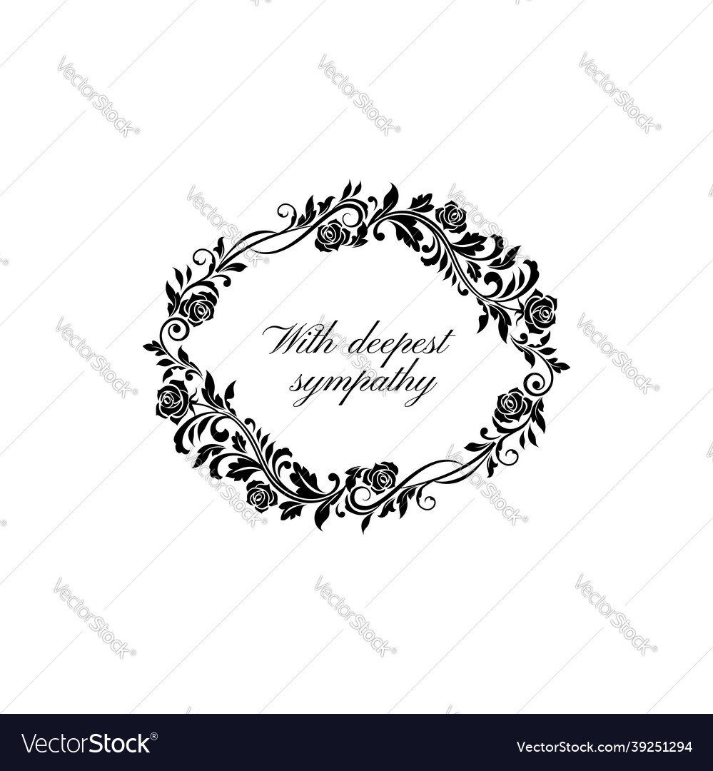 Rest Peace Floral Funeral Frame Rip Stock Vector (Royalty Free) 1938569944