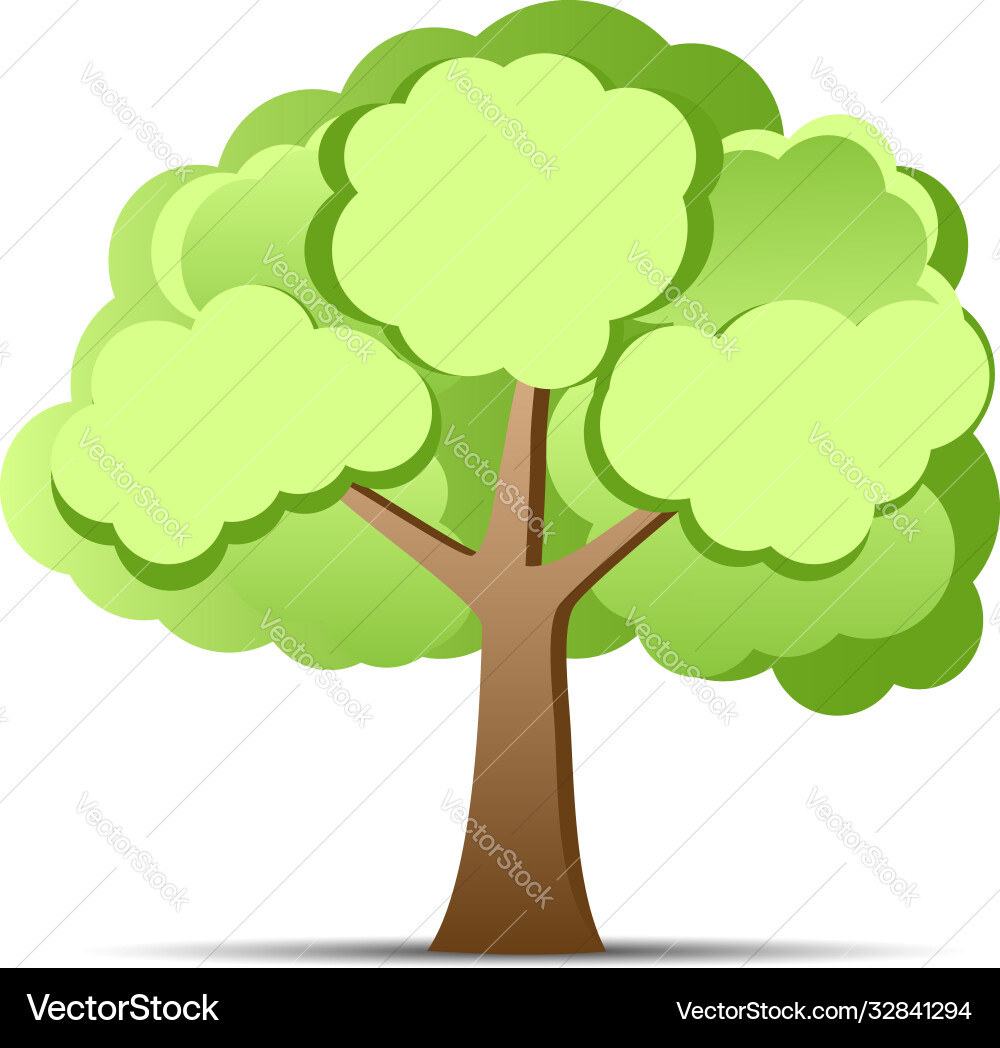 Green tree Royalty Free Vector Image - VectorStock
