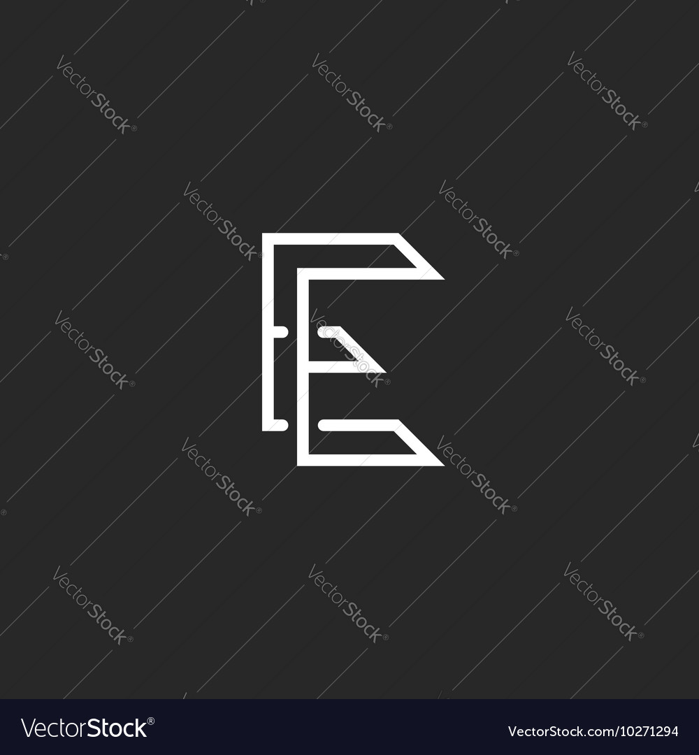 Logo e letter monogram ee combination initial Vector Image