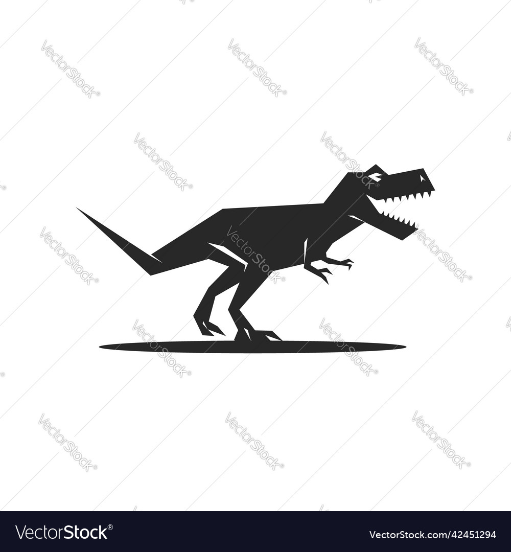 Premium Vector  Jumping dinosaur