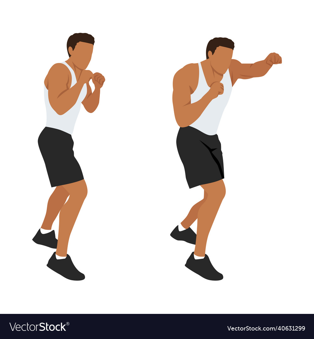 Shadow boxing Royalty Free Vector Image - VectorStock