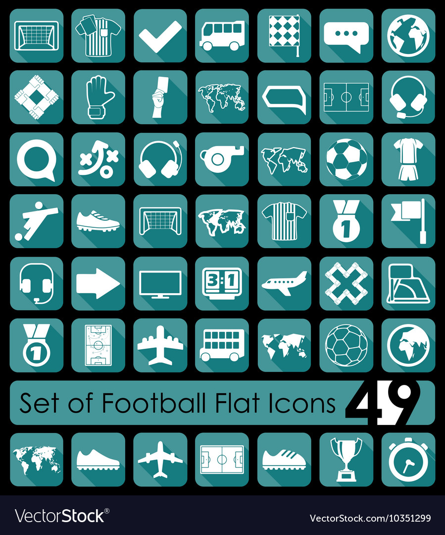 Set of football icons Royalty Free Vector Image