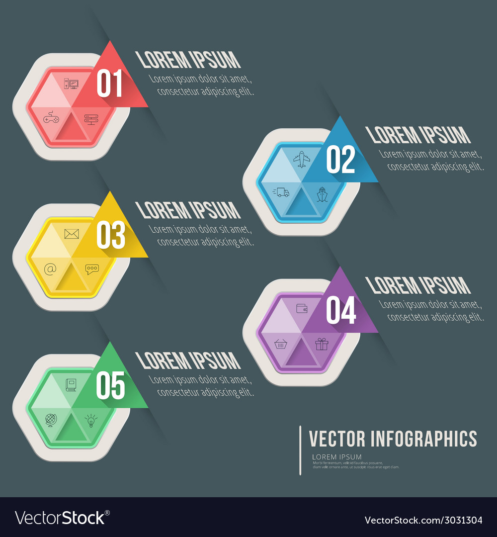 Abstract infographic flat design workflow layout Vector Image