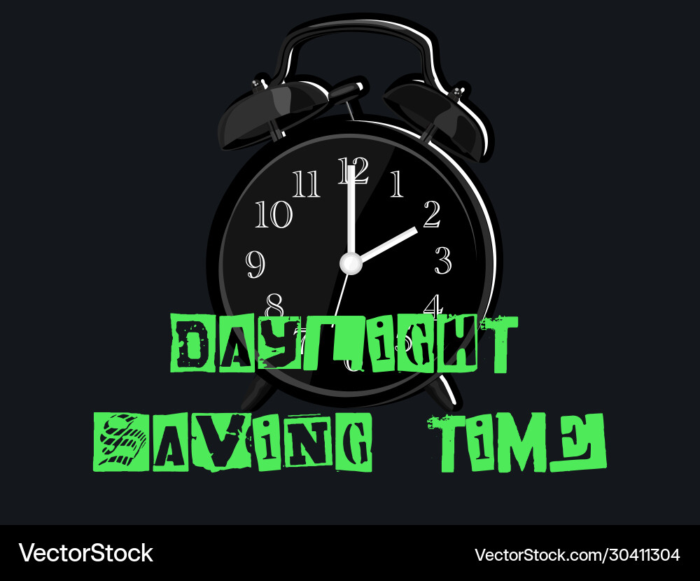 Daylight saving time spring forward Royalty Free Vector