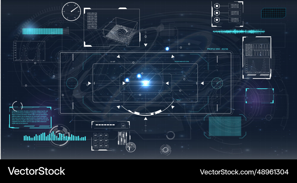 Futuristic Radar Technology Royalty Free Vector Image