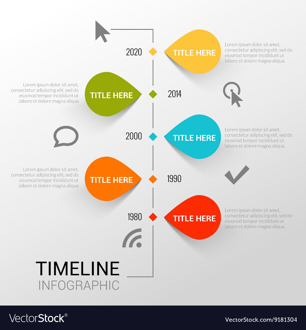 Infographic Template Witn Timeline Report Points