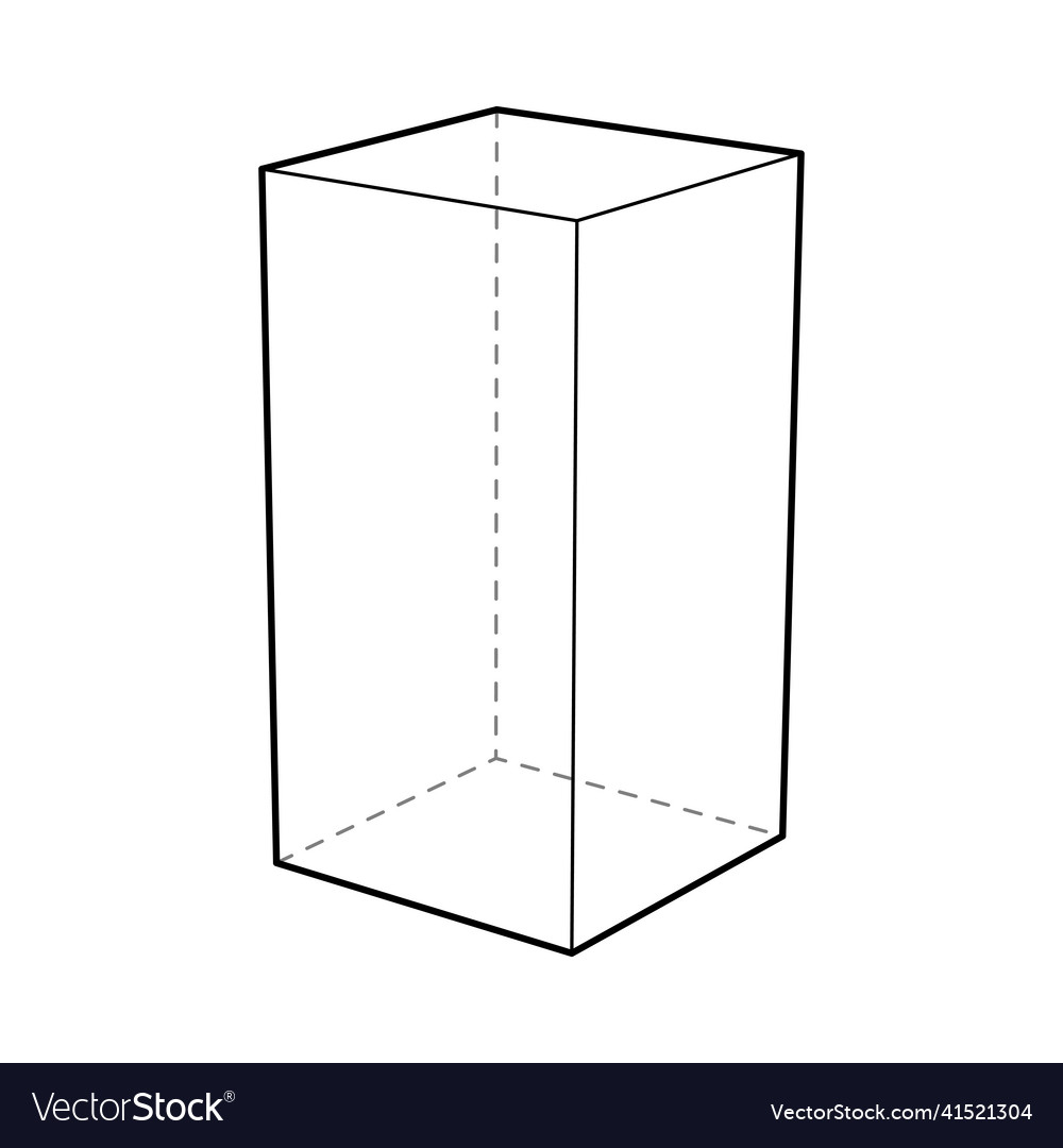 Tetrahedral prism stereometric composition Vector Image