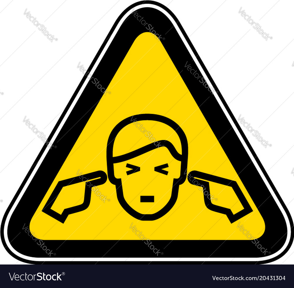 Triangular warning hazard symbol Royalty Free Vector Image