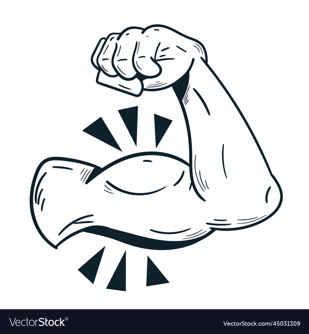 Arm of strong man Royalty Free Vector Image - VectorStock