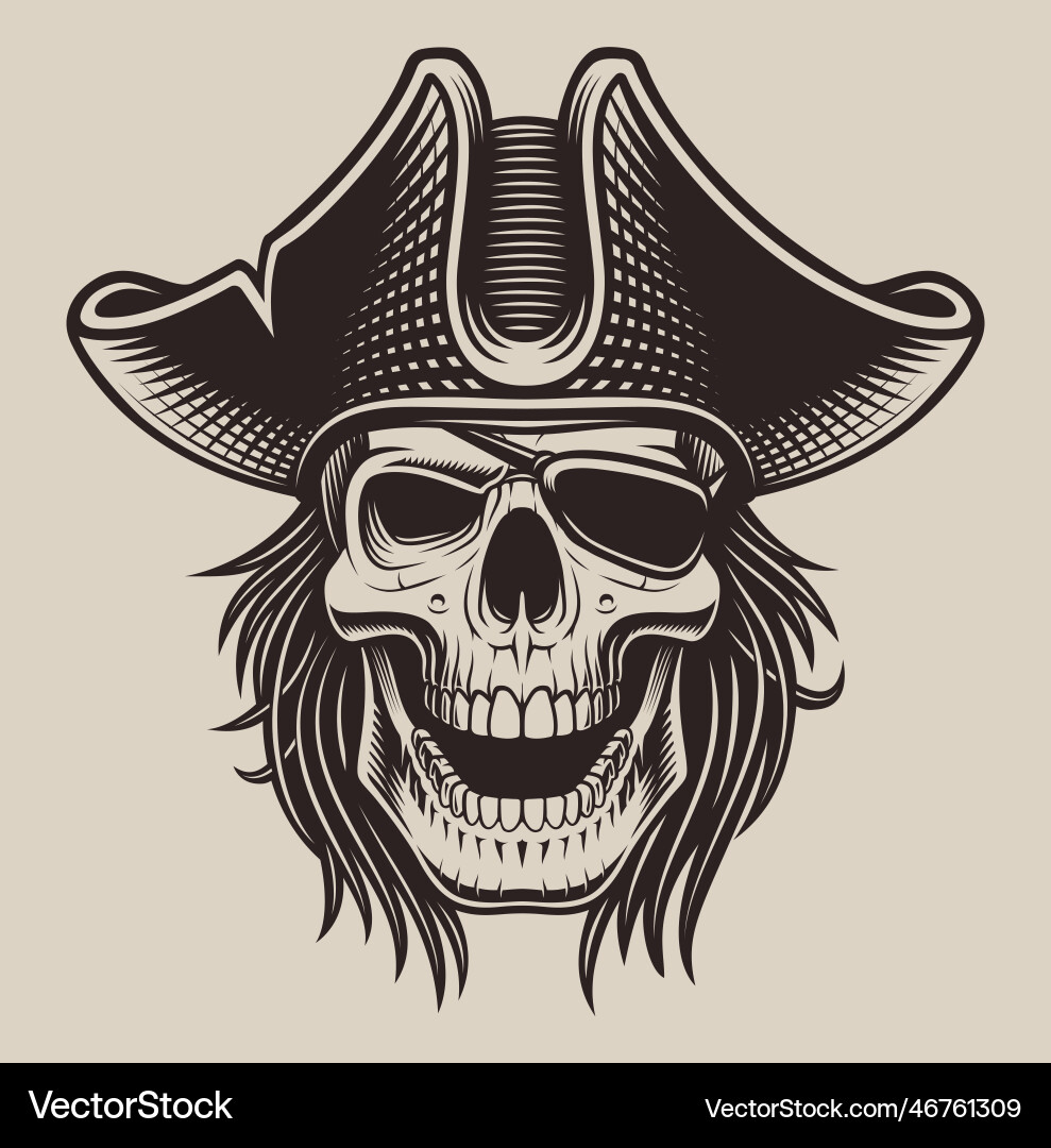 Skull pirate Royalty Free Vector Image - VectorStock