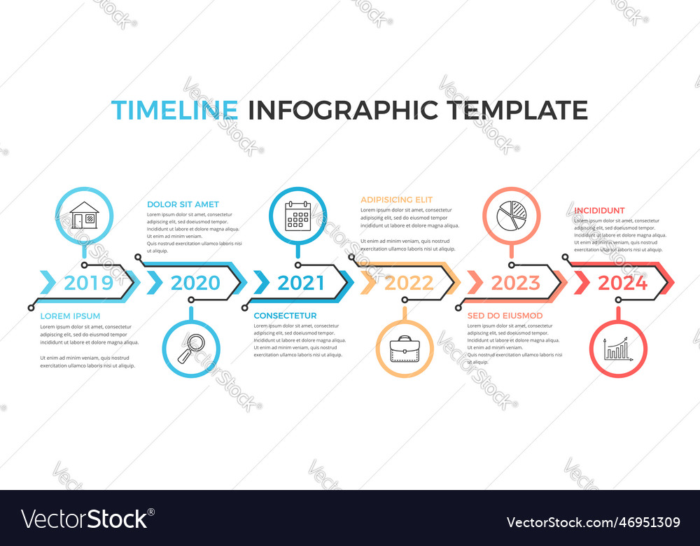 Timeline infographics Royalty Free Vector Image