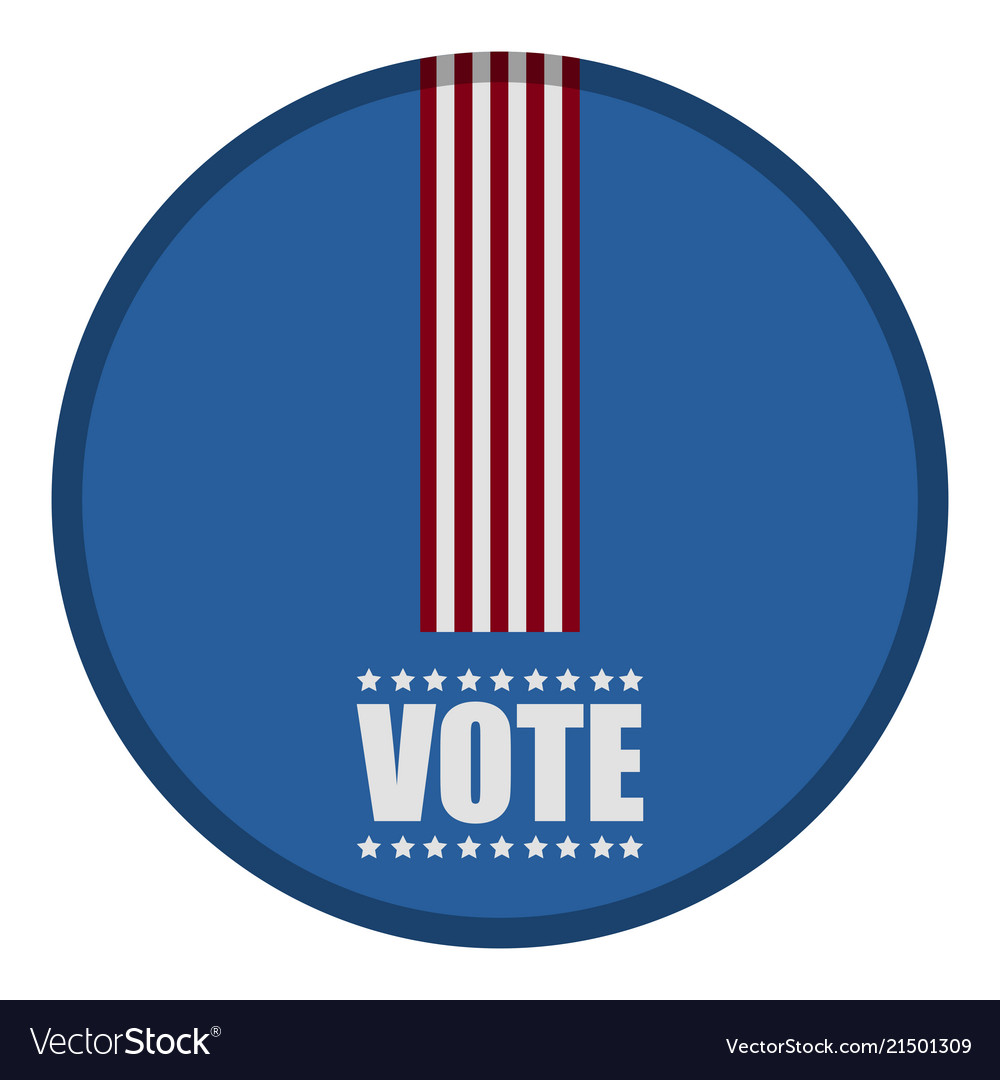 United states campaign button Royalty Free Vector Image