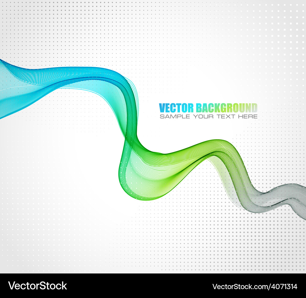Abstract blue transparent wave background Vector Image
