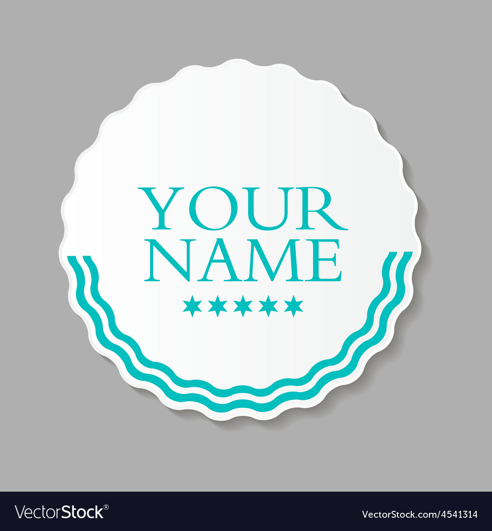 Abstract design label Royalty Free Vector Image