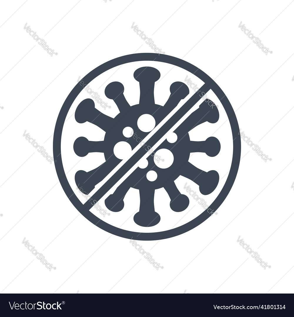 Anti coronavirus related glyph icon Royalty Free Vector