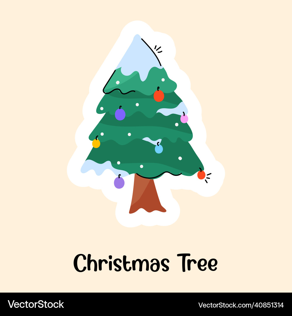 Christmas tree Royalty Free Vector Image - VectorStock