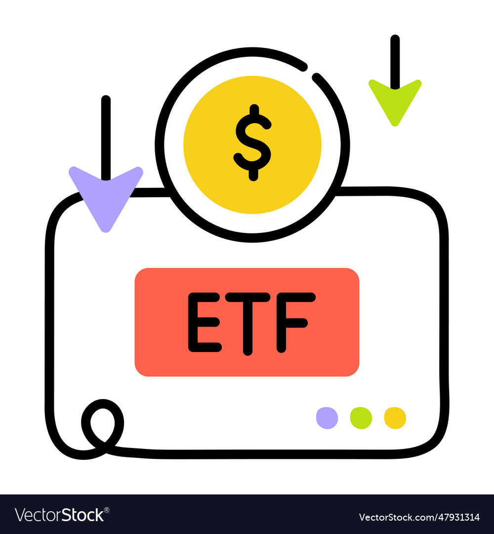 Etf website Royalty Free Vector Image - VectorStock