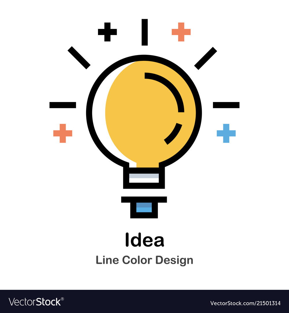 Idea line color icon Royalty Free Vector Image