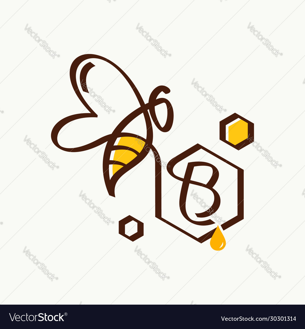 Initial B Bee Logo Royalty Free Vector Image - VectorStock