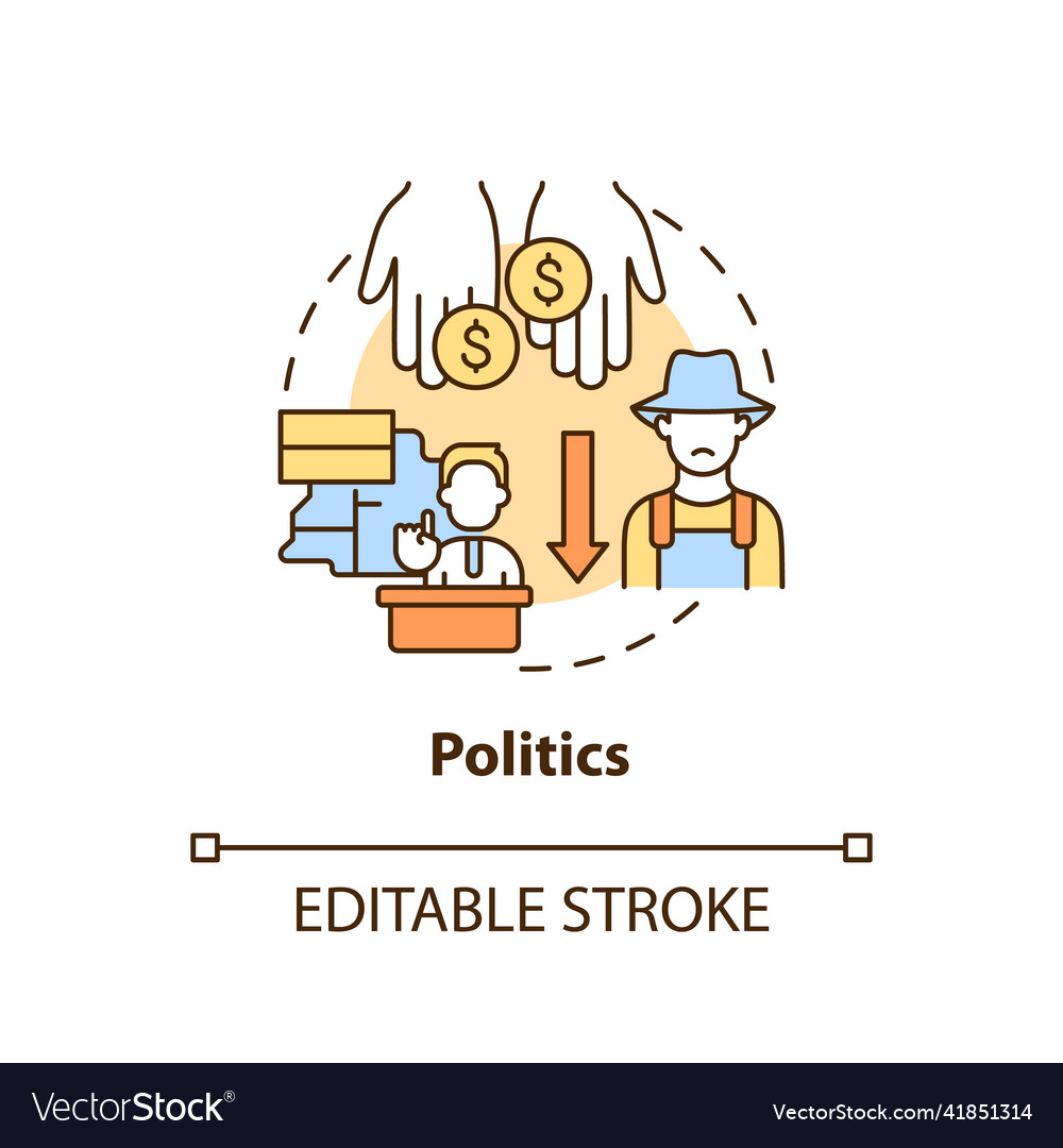 Politics concept icon Royalty Free Vector Image