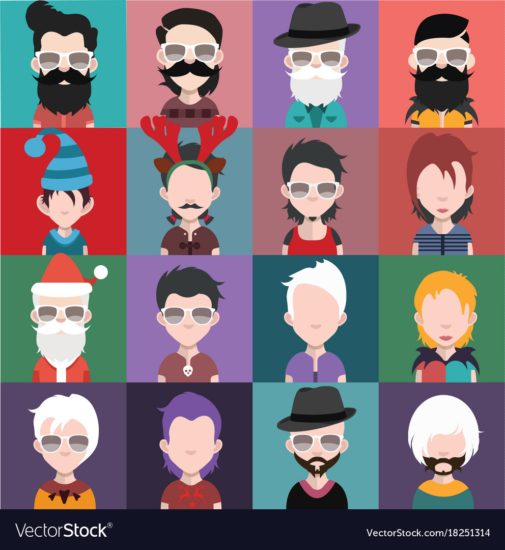 Set of avatars Royalty Free Vector Image - VectorStock