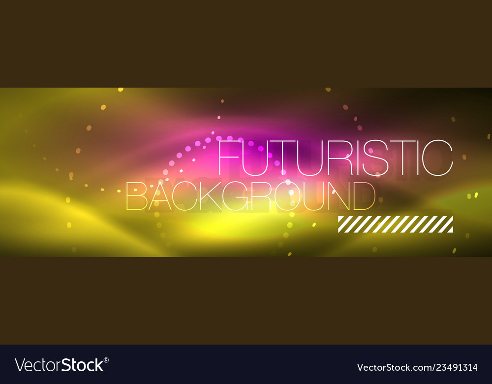 Yellow neon abstract background with dotted