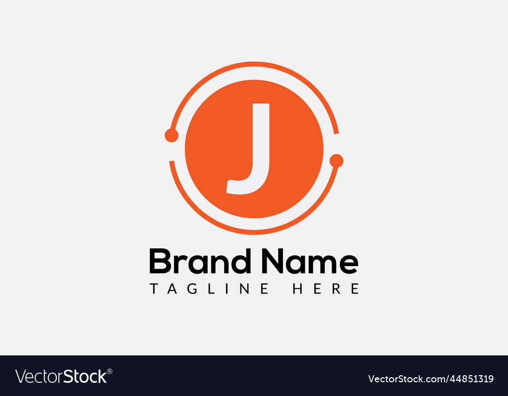 Abstract j letter modern initial lettermarks logo Vector Image