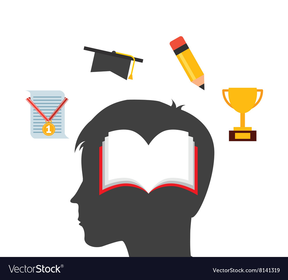 Book school design Royalty Free Vector Image - VectorStock