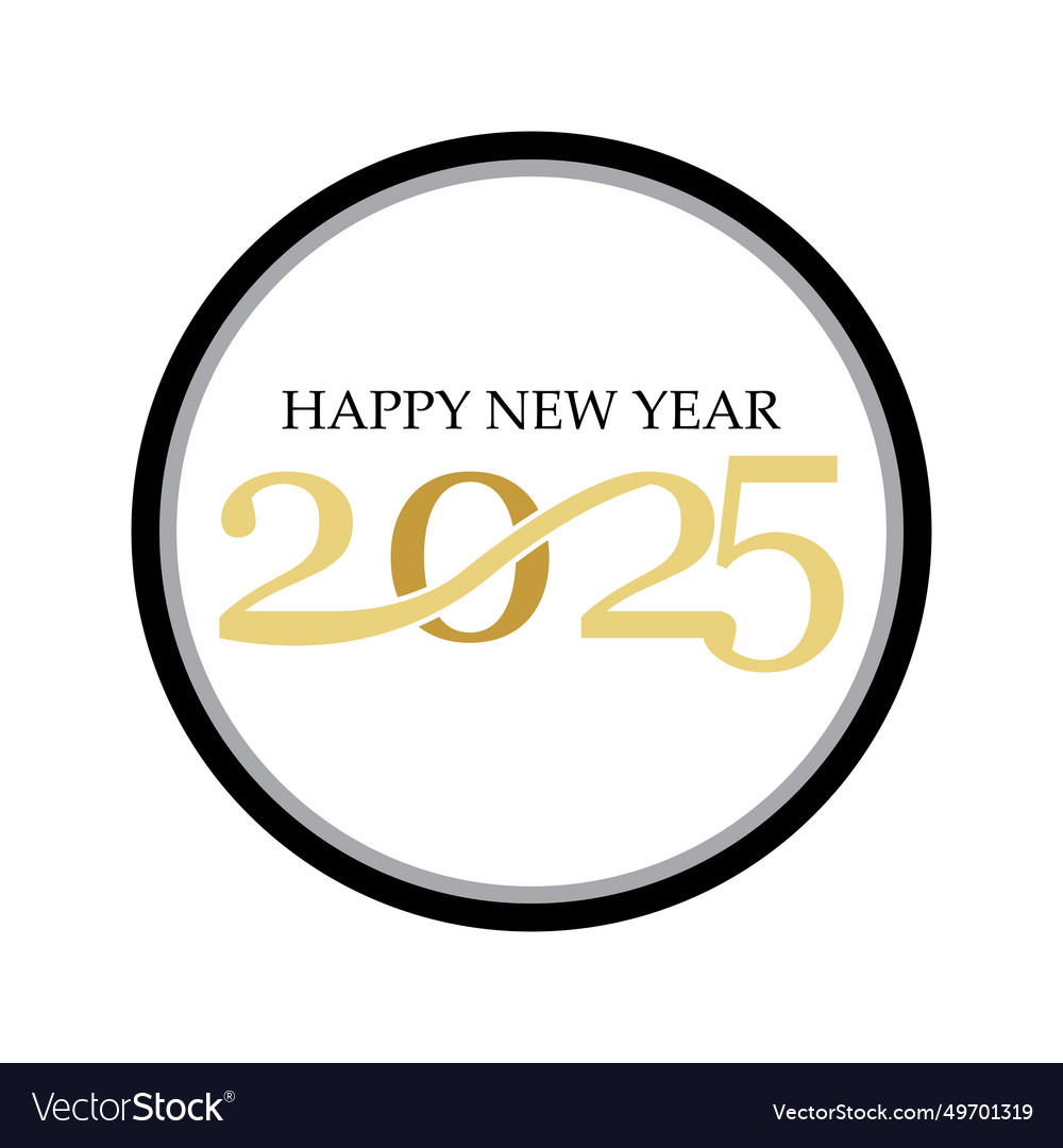 Happy new year 2025 text design cover of business Vector Image