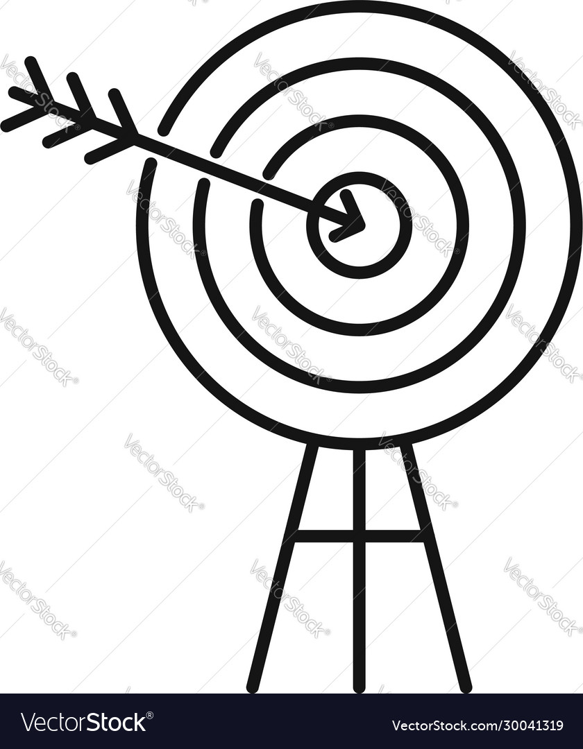 Seo target icon outline style Royalty Free Vector Image