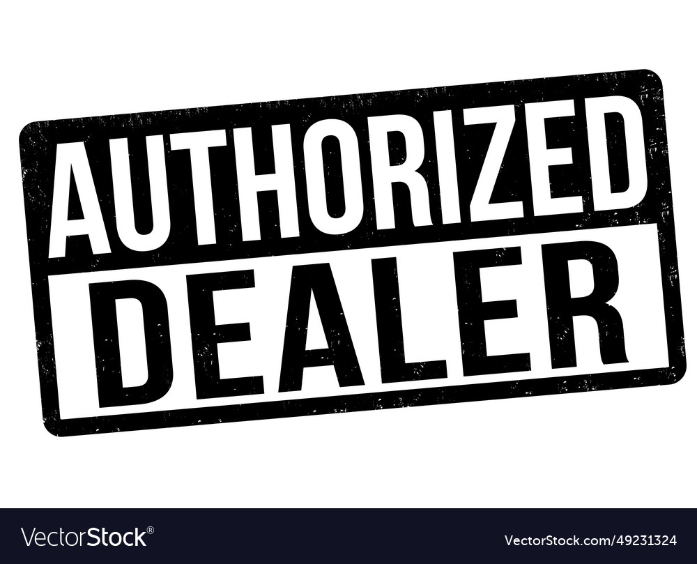 Authorized dealer grunge rubber stamp Royalty Free Vector