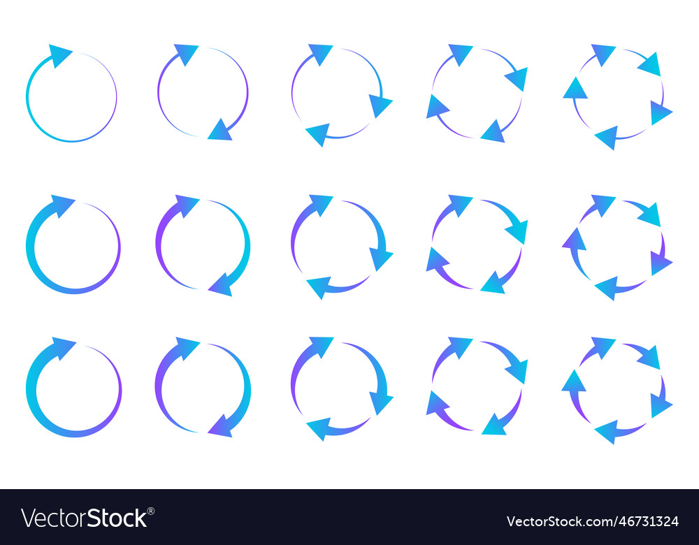 Circular arrows round shape