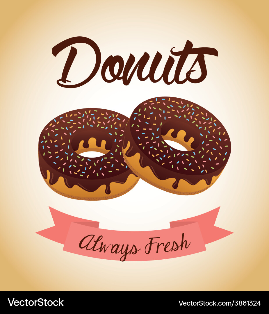 Sweet donuts Royalty Free Vector Image - VectorStock