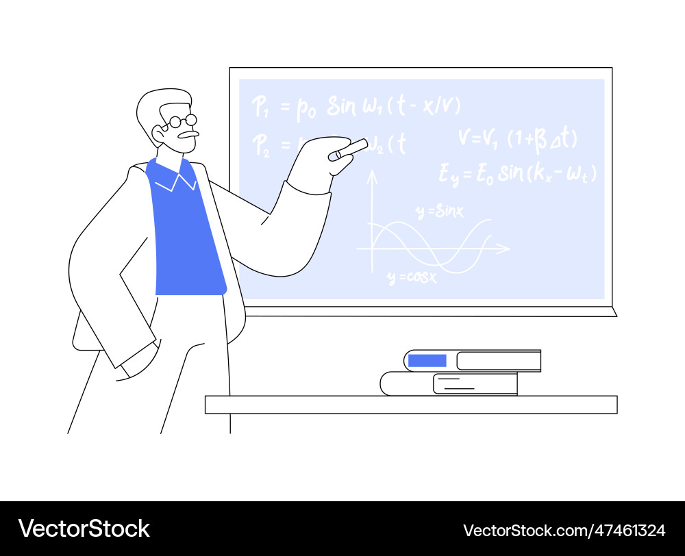 Teaching physics abstract concept Royalty Free Vector Image