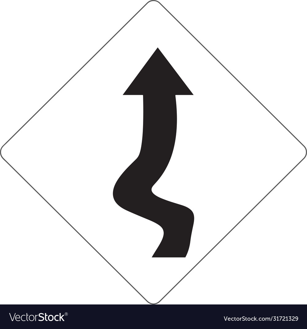 Forward direction straight way road sign