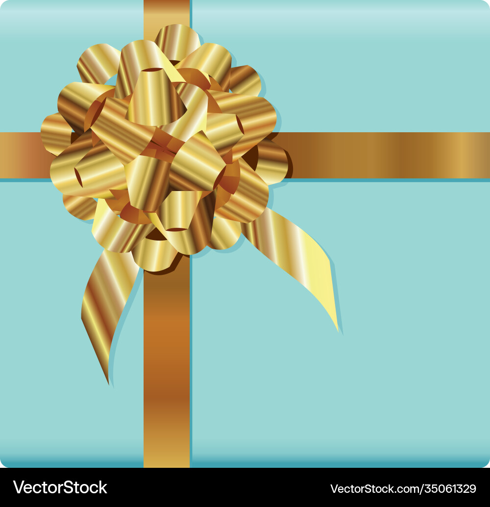 Gift box with a bow Royalty Free Vector Image - VectorStock