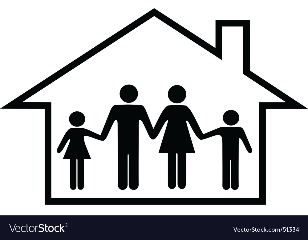 Download Family home Royalty Free Vector Image - VectorStock