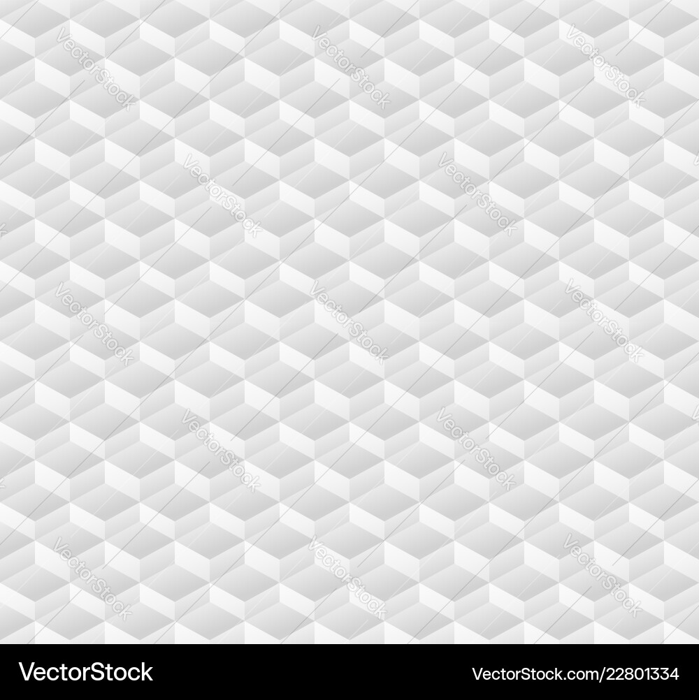 Grayscale 3d cubes minimal repeatable pattern Vector Image