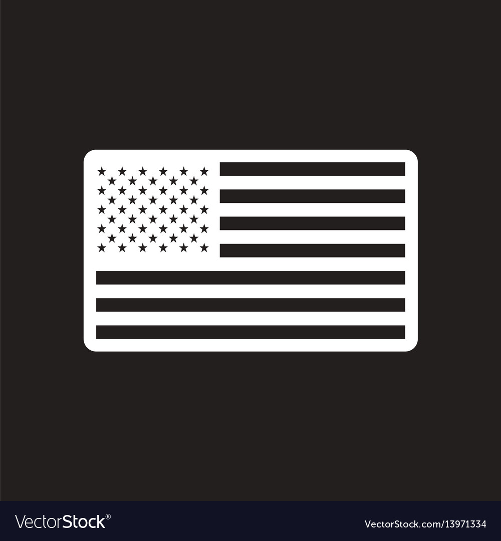 Download Stylish black and white icon american flag Vector Image