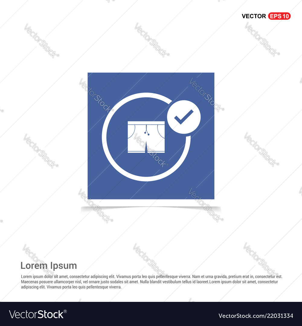 Swimming Trunks Icon Blue Photo Frame Royalty Free Vector Swimming Trunks Icon Blue Photo Frame Vector Image