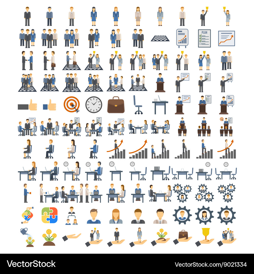 Teamwork icons Royalty Free Vector Image - VectorStock