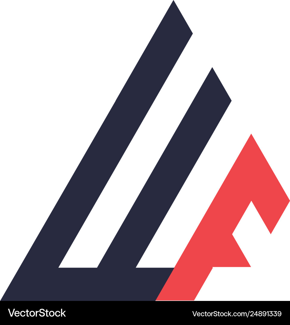 Initial letter triangle logo Royalty Free Vector Image