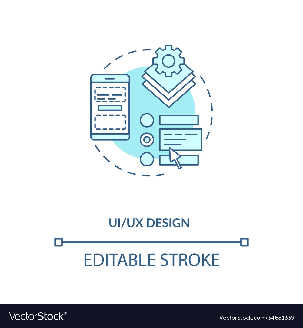 Ui and ux design concept icon Royalty Free Vector Image