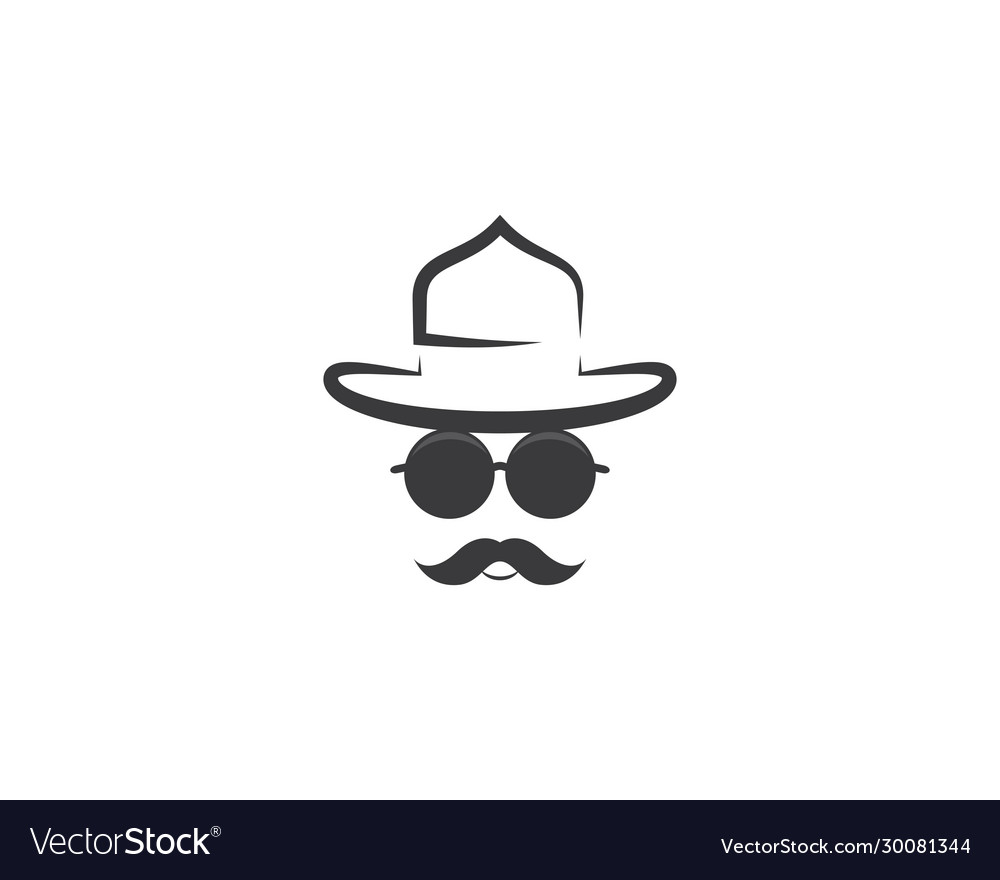 Cowboy hat symbol icon Royalty Free Vector Image