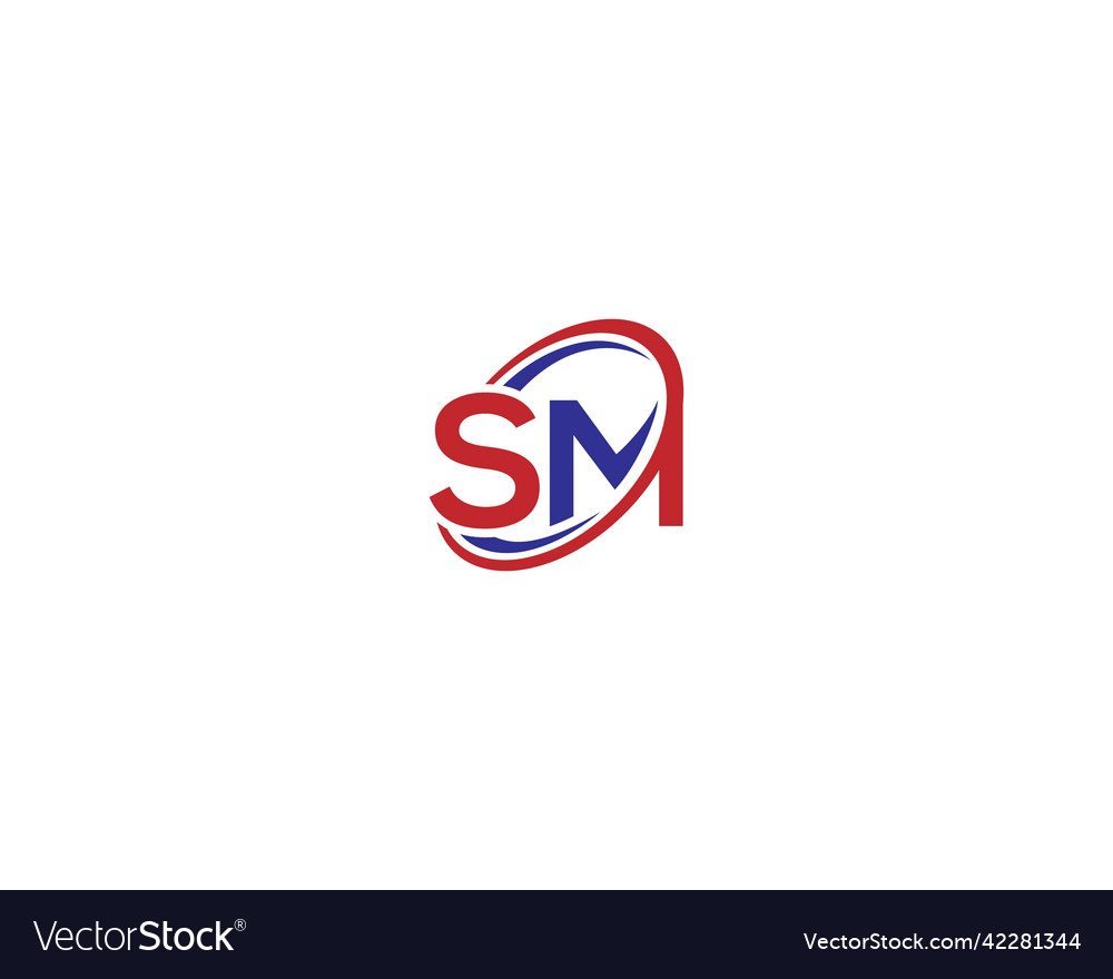 Letter Sm Logo Design Idea Concept Royalty Free Vector Image